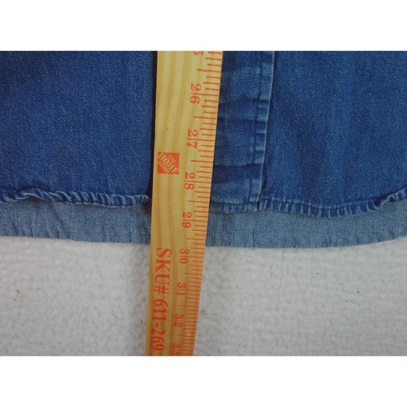 Bill Bass Premium Button Down Blue Denim Shirt Mens XL Long Sleeve Casual *read* - Picture 5 of 11